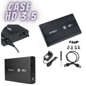 Case HD Externo 3.5 Sata USB 2.0 Gaveta PC Notebook HDD _ EL70