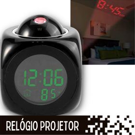 ⏰ Relógio Digital Com Projetor de Imagem Hora Despertador _ EL103