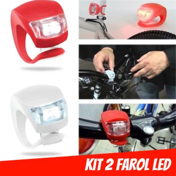 Kit 2 Luz De Iluminação Led Bike Uso Noturno _ ES84