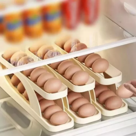 🥚 Porta Ovos Bandeja Organizador De Geladeira - 2 Níveis _ CS150 🥚