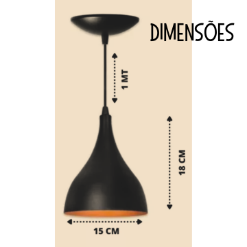 Luminária Pendente de Teto Modelo Gotinha Cozinha _ CS277