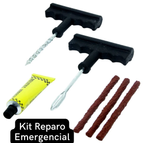 Kit Reparo de Pneu Sem Câmera Furado Carro Moto Vans Entre Outros _ AU17