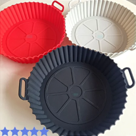 Cesto Reutilizável para Air Fryer Forno Micro-ondas Silicone Antiaderente _ CS521