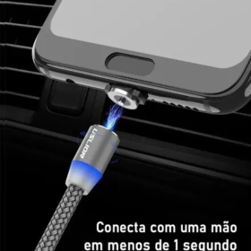 Cabo Magnético USB Universal 3 x 1 - iPhone V8 Tipo C _ EL25 🔌📱