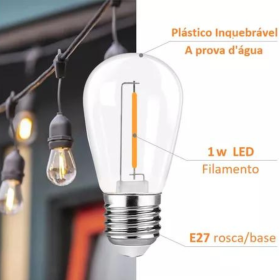 Lampada Decoração 1W Prova Água E27 Filamento LED _ CS568