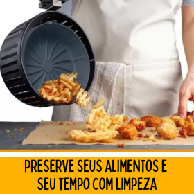 Cesto Reutilizável para Air Fryer Forno Micro-ondas Silicone Antiaderente _ CS521