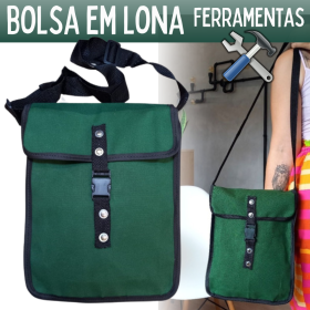 👜 Bolsa Lona Tiracolo Carteiro Alça para Ferramentas _ FE11 🛠️