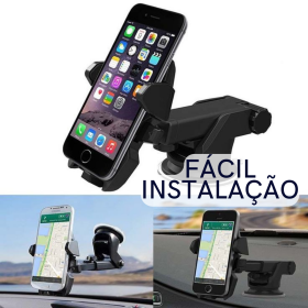 🚗📱 Suporte de Carro para Celular Trava Automática Anti Queda _ AU22