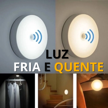 Luminária 8 Led Spot Sensor Presença Inteligente Quente ou Frio _ CS473