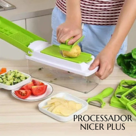 Kit Processador de Frutas e Legumes - Nicer Dicer Plus _ CS48