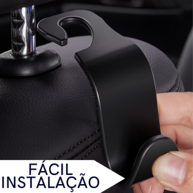 Par de Ganchos Duplos Automotivos para Pendurar Sacolas e Bolsas _ AU38