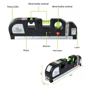 Trena 2,5m Com Nível e Laser _ FE171