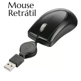 Mini Mouse Retrátil USB Com Scroll Multilaser _ EL86