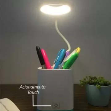 Mini Luminária Led de Mesa Porta Lápis e Outros Objetos _ CS352