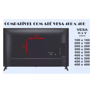 Suporte Para Tv Bi-Articulado 10 a 55 Polegadas Parede _ CS183