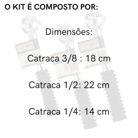 Kit Chaves Catraca - 3 Peças (3 tamanhos diferentes) _ FE87