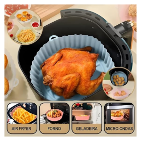 Kit 6 Formas de Silicone Antiaderente Para Airfryer, Forno, Microondas _ CS216