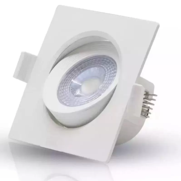 Spot Led 5w Dicroica Direcionável Quadrado Frio Luz Branca _ CS230