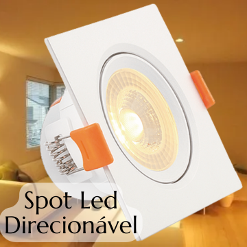 Spot Led 5w Dicroica Direcionável Quadrado Luz Quente  _ CS229