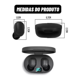 ﻿🎧 Fone de Ouvido Sem Fio TWS Bluetooth 5.0 – Cor Preto - EL07