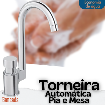 Torneira Automática Lavatório / Bancada Bica Móvel Alta _ CS155