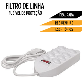 Extensão Elétrica 8 Tomadas Bivolt Universal Régua Cabo 1,5m _ CS557