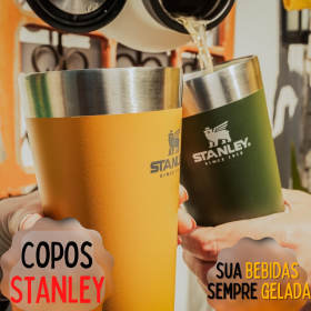 Copo Térmico Stanley 473ml Cerveja Chá Café com Tampa e Abridor _ CS517