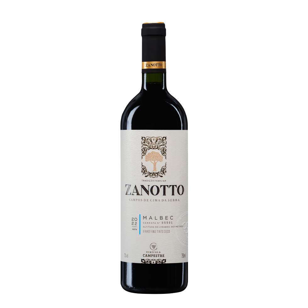 Vinho Fino Tinto Seco Malbec Zanotto 750 ml