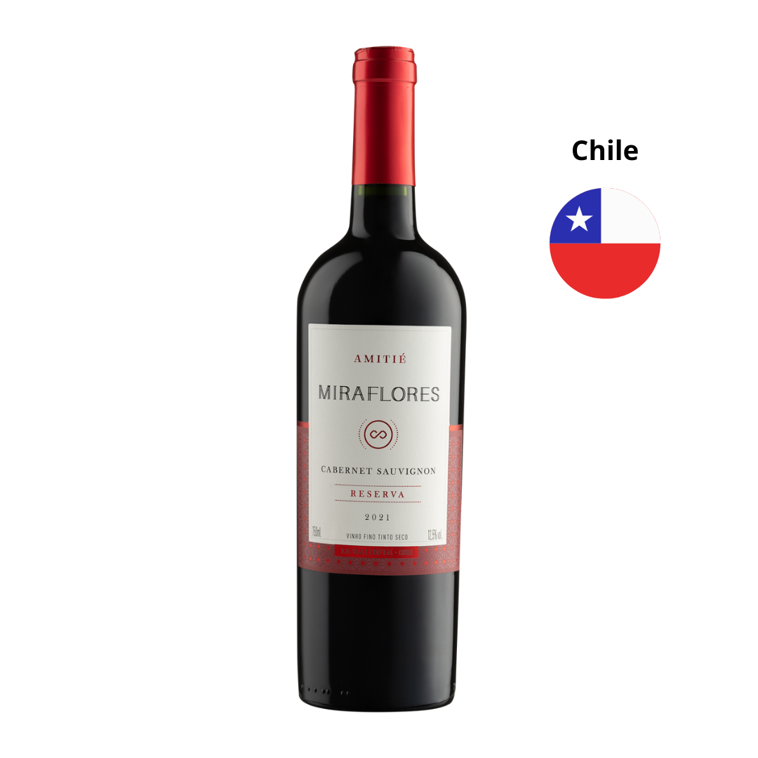 Vinho Fino Tinto Seco Miraflores Cabernet Sauvignon Amitie 750 ml