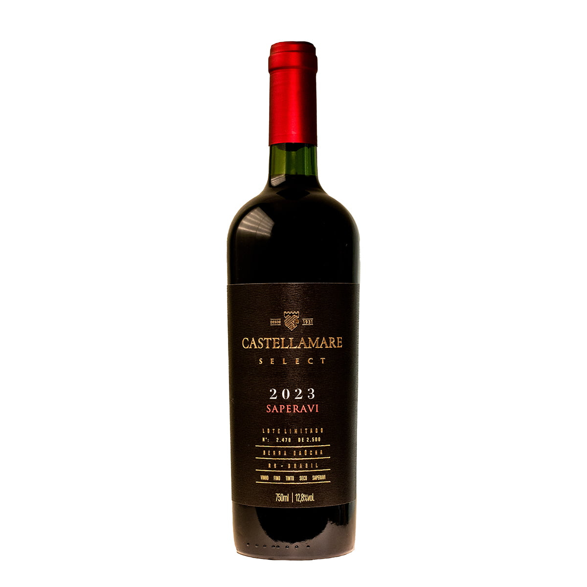 Vinho Fino Tinto Seco Saperavi Select Castellamare 750 ml