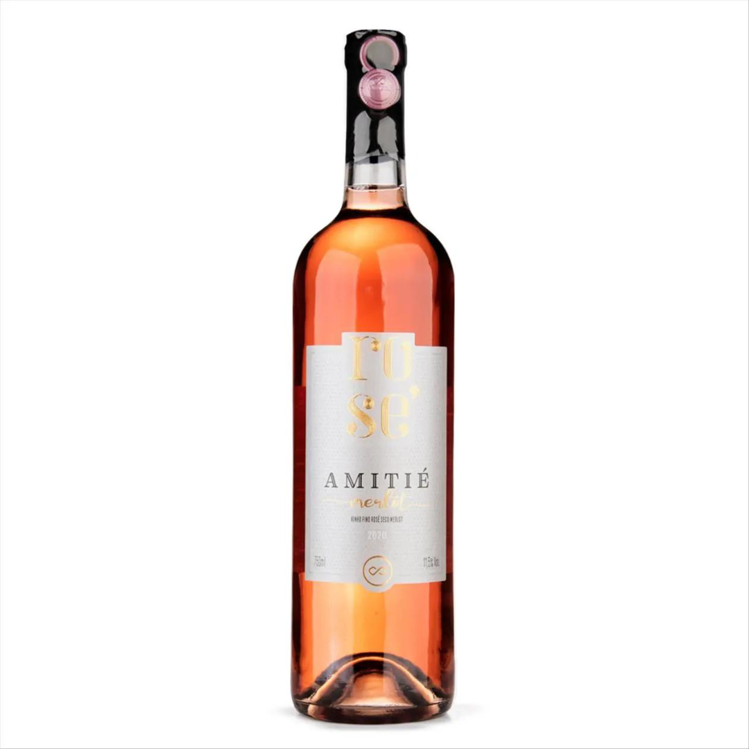 Vinho Fino Rose Seco Merlot Amitie 750 ml