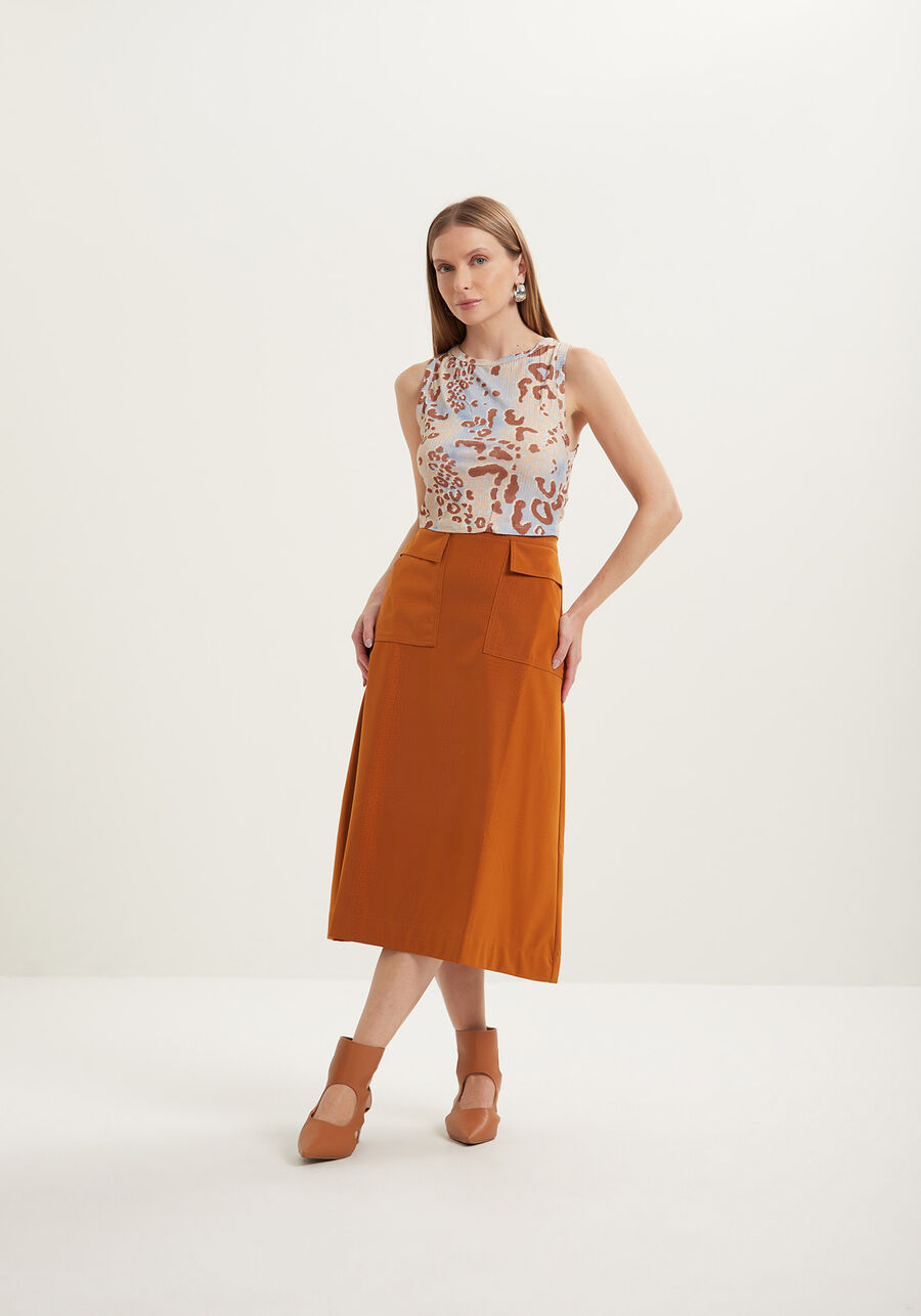 Blusa Cropped Canelada sem Manga Lez a Lez 7911E