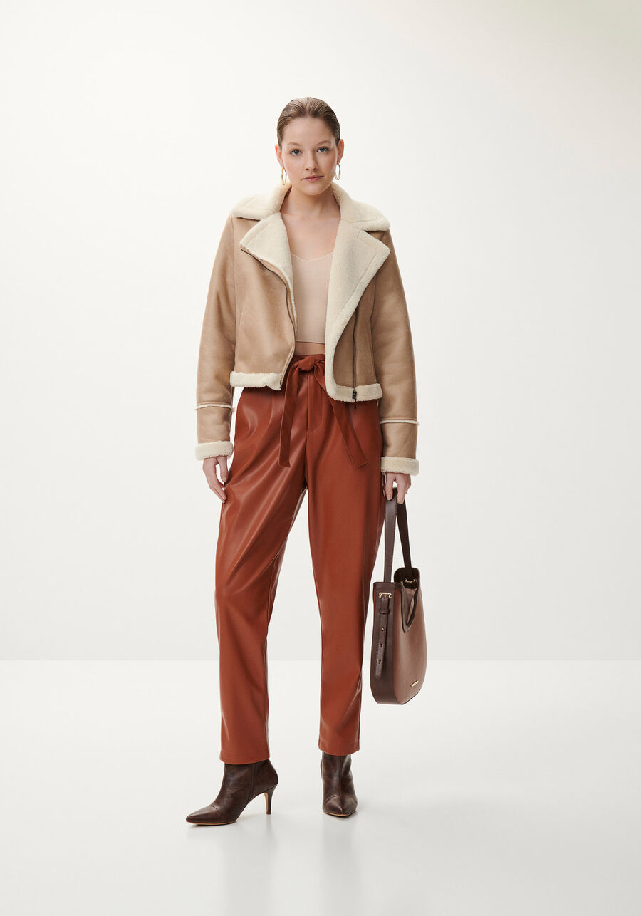 Jaqueta em Suede com Forro Pelo 8613L