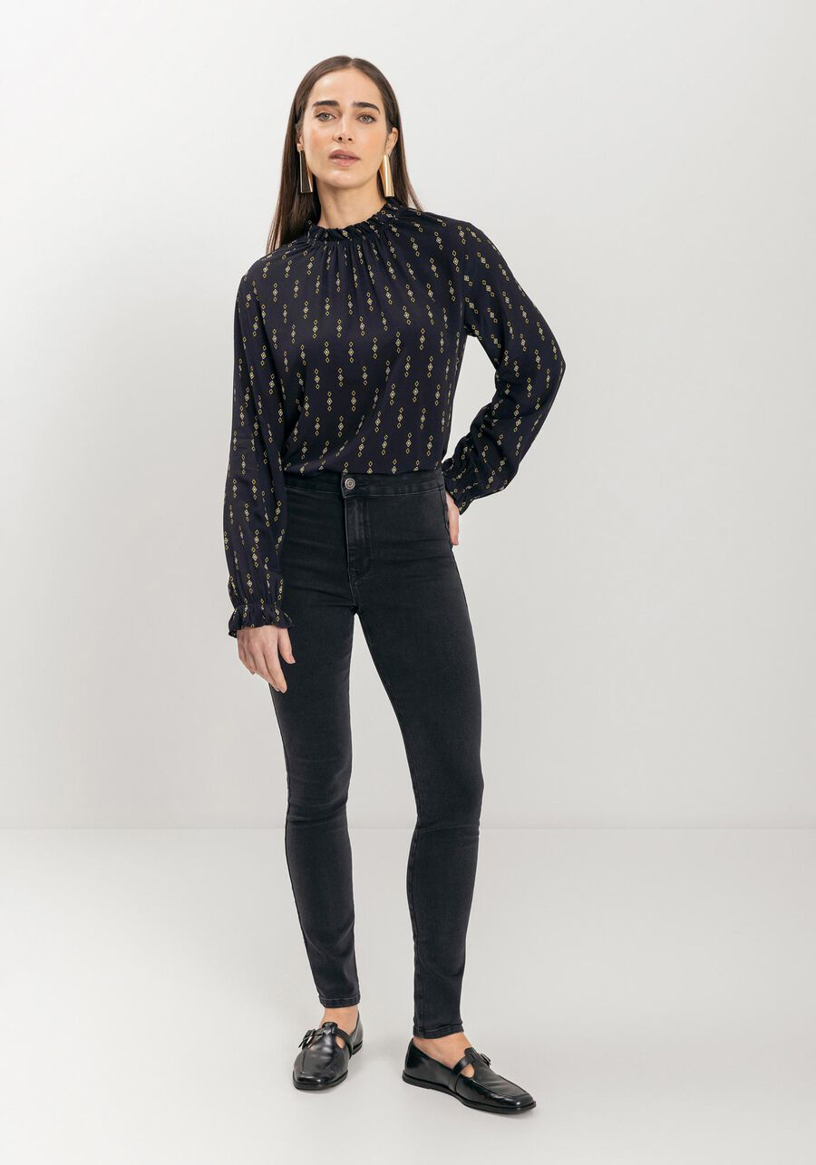 Calça Jeans Jegging Básica Com Cintura Alta Lez a Lez 0759E