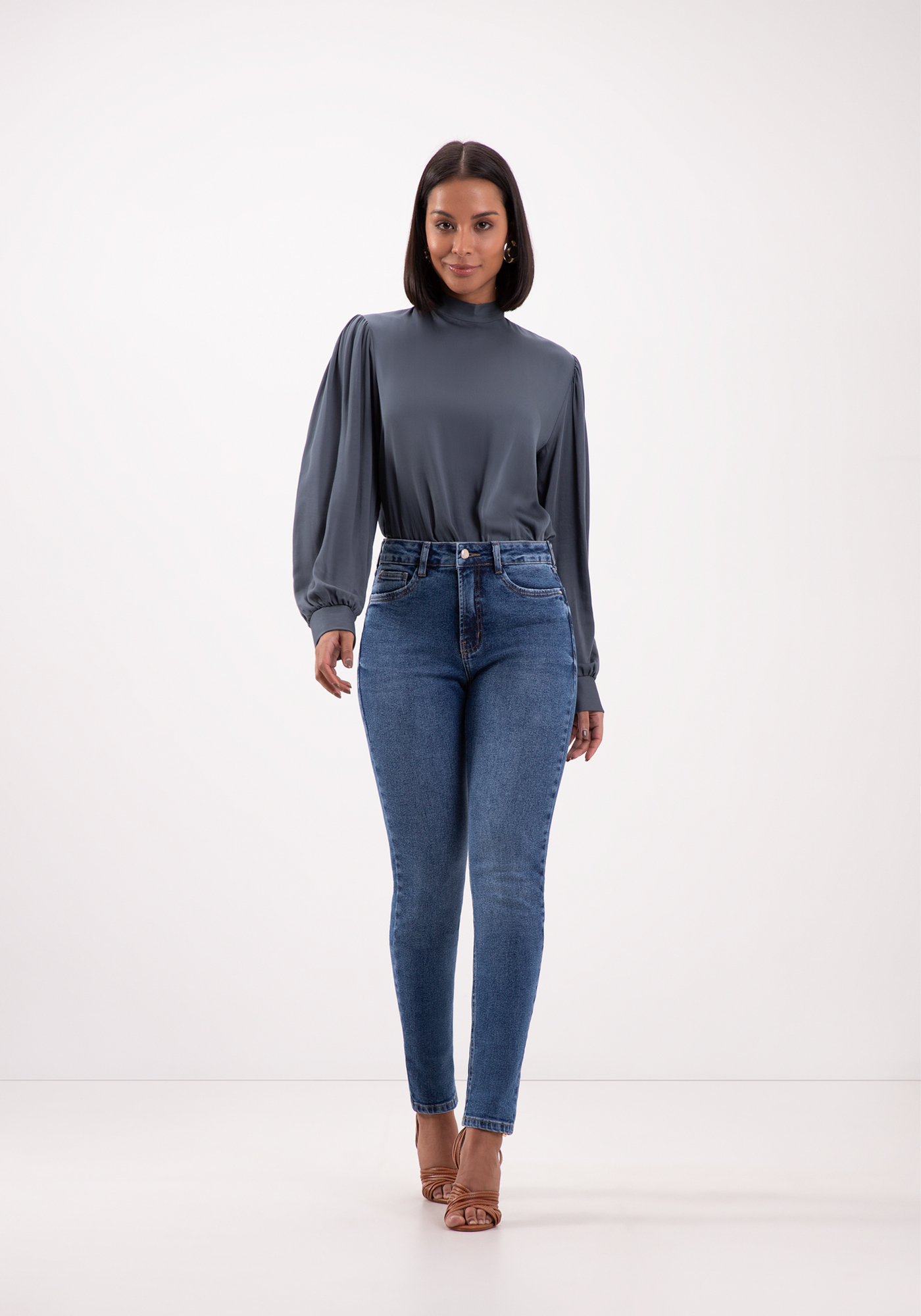 CALÇA JEANS SKINNY COM ELASTANOLUNENDER 0020J