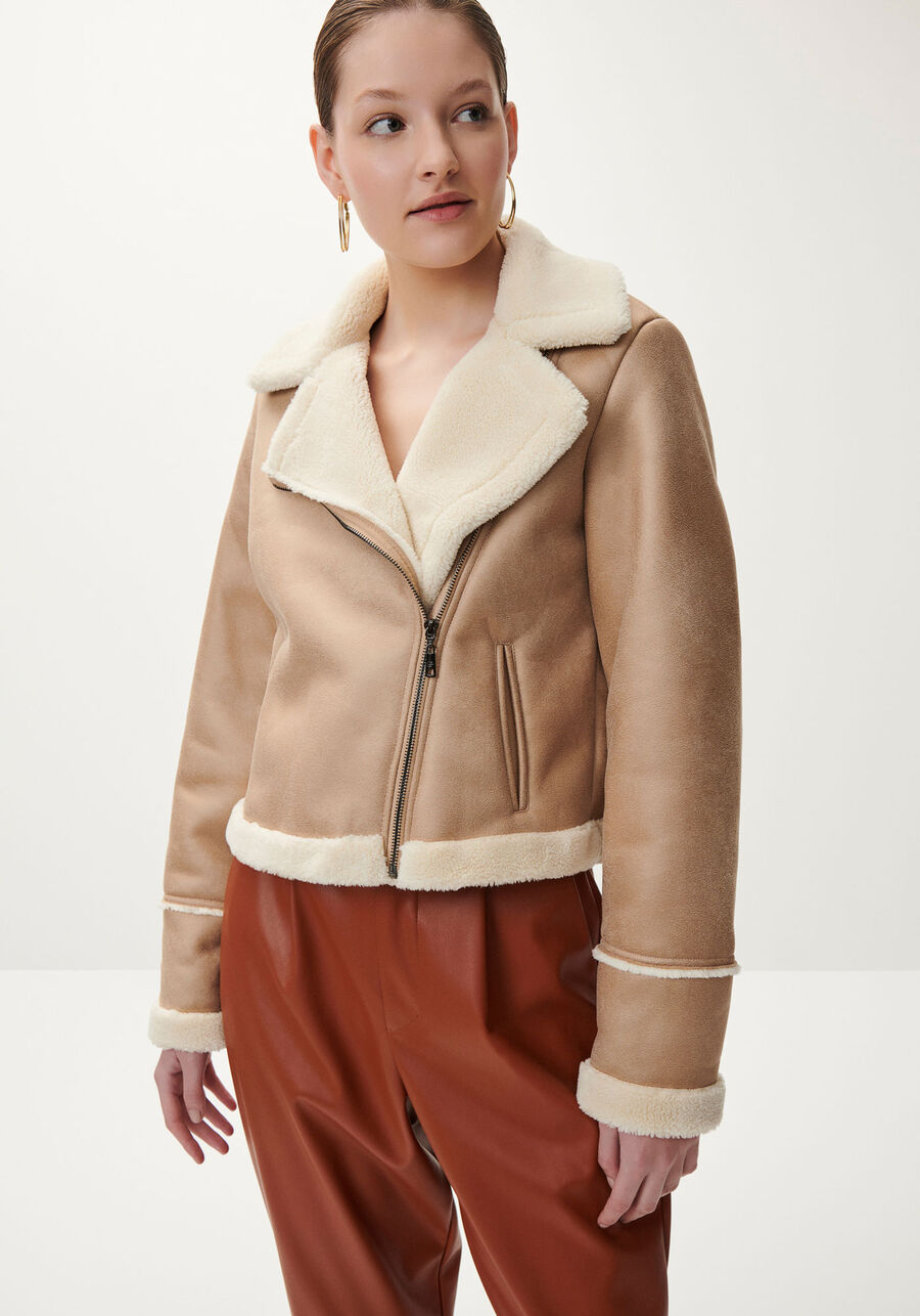 Jaqueta em Suede com Forro Pelo 8613L