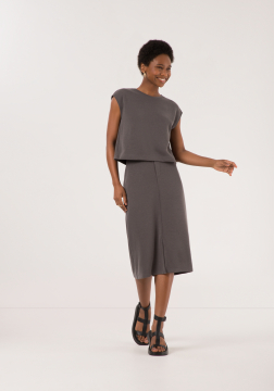 Conjunto de Saia e Blusa Em Tricot  C0204