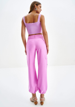 CALÇA RETA CARGO COM REGULADOR BARRA LEZ A LEZ 7793L