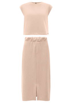 Conjunto de Saia e Blusa Em Tricot  C0204