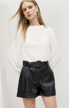 Short em PU com cinto lez a lez 6673L