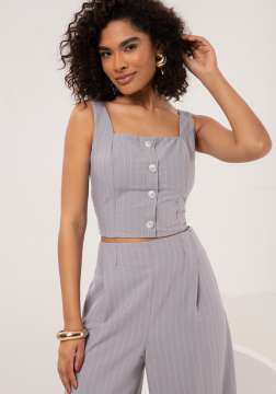 BLUSA CROPPED RISCA DE GIZ EM VISCOSE C0124