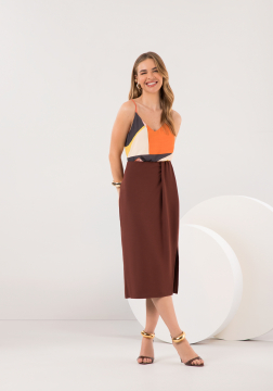 SAIA MIDI EM VISCOSE  LUNENDER C0172