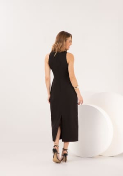 VESTIDO MIDI EM ALFAIATARIA LUNENDER 