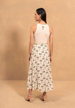 Saia Midi em Viscose com Amarração Lez a Lez 5464E