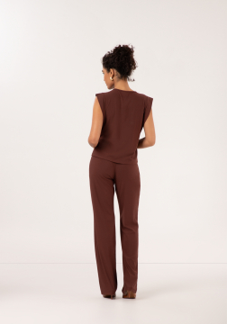 CONJUNTO DE CALÇA COM BLUSA SEM MANGA LUNENDER C0214