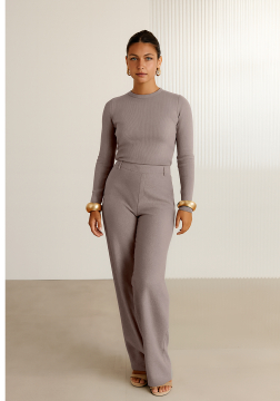 BLUSA BÁSICA CANELADA LUNENDER 00086