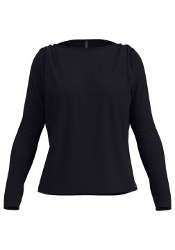 Blusa em Malha Manga Longa Com Drapeado Lunender C8003