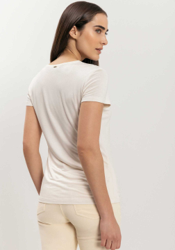 Blusa T-shirt Com Estampa Local Em Malha Modal 9142E