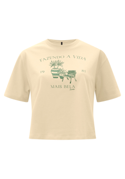 T-SHIRT EM ALGODÃO COM ESTAMPA LUNENDER C0196