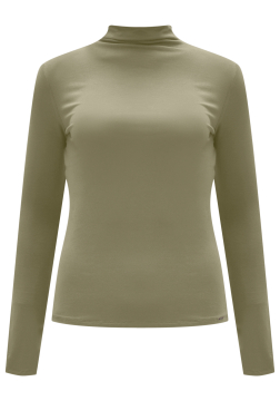 Blusa Manga Longa em Malha e Gola Alta Lunender 00060